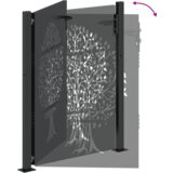 vidaXL Vrtna vrata Drugo Črna 105 x 150 cm Jeklo s prašnim premazom | Shoptok.si