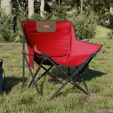 vidaXL Stolice za kampiranje s džepom sklopive 2 kom crvene
