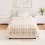  Dežnik iz umetnega zajčjega krzna Bež 130 x 150 cm Poliester, (5000111916) | Shoptok.si