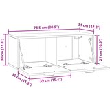  ormar za zid Zidne Hrast sonoma 78,5 x 31 x 30 cm | shoptok.hr
