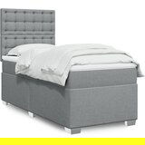  The Living Store Box spring postelja z vzmetnico svetlo siv 100x200 cm blago - Box Spring Postelja, (21515138) Cene