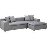 Bessagi Home sedežna garnitura ava, svetlo siva, žamet | Shoptok.si