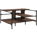 Furnova Klubska mizica Rjav hrast 100x100x48,5 cm inženirski les, (21915073) | Shoptok.si