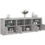 vidaXL Komoda z LED lučkami betonsko siva 202x37x67 cm Cene
