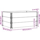  Okviri za palete 3 kom sivi 120 x 80 cm od masivne borovine | shoptok.hr