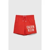 Calvin Klein Jeans Otroške kopalne kratke hlače bordo barva