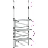 Viseći stalak za sušenje rublja s 3 razine aluminijski | shoptok.hr
