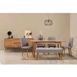 Hanah home Trpezarijski set Vina Bench 04 0701, 6 delova, Sivi | ePonuda.com
