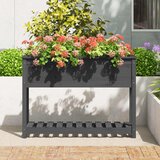  Sadilica s policom siva 111,5x34,5x81 cm od masivne borovine | shoptok.hr