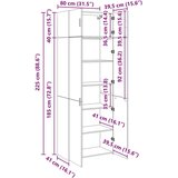  Ormar za pohranu s policom Ostalo s pohranom s vratima Staro drvo 80 x 42.5 x 225 cm | shoptok.hr