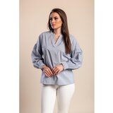 Fenzy Pamučna Bluza Većih Veličina, Svijetloplava | shoptok.hr