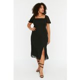 Trendyol Curve Black Slit Woven Dress Cene