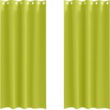 vidaXL Zavjese 2 pcs Jabukova zelena 260 x 140 cm Poliester | shoptok.hr