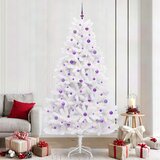  Umjetno božićno drvce s nogom Bijela 240 cm PVC i čelik | shoptok.hr