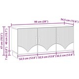 TV ormar Siva sonoma 99 x 34,5 x 47 cm Konstruirano drvo | shoptok.hr