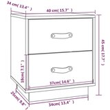  Noćni ormarić boja meda 40 x 34 x 45 cm od masivne borovine | shoptok.hr