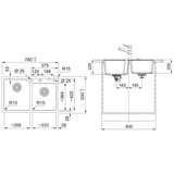 Franke 114.0700.117 Urban UBG 620-78 dvojno pomivalno korito iz umetnega kamna | Shoptok.si