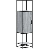 vidaXL Visoka omara siva sonoma 35,5x35x139 cm inž. les in kovina | Shoptok.si