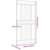  Vrata NARVIK 100 x 210 cm Čvrsta borovina (neobrađena) Prirodna | shoptok.hr