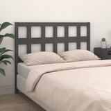  Uzglavlje za krevet sivo 165,5 x 4 x 100 cm od masivne borovine | shoptok.hr