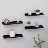 vidaXL Stenske police 4 kosi črne 40x9x3 cm Cene
