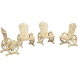  Vrtne stolice Adirondack 4 kom od masivne jelovine | shoptok.hr
