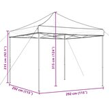  Sklopivi prigodni šator za zabave bež 292 x 292 x 315 cm | shoptok.hr