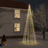 vidaXL božićno drvce sa šiljkom i 732 led žarulje šarene 500 cm | shoptok.hr