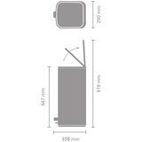 Brabantia bijela željezna kanta za smeće s pedalom 30 l bo – | shoptok.hr