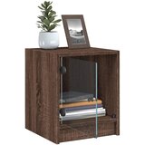  Noćni ormarići staklena vrata 2 kom boja hrasta 35 x 37 x 42 cm | shoptok.hr