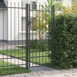  Ogradna vrata BOXTEL 103 x 250 cm Čelik s prahom premazan Siva | shoptok.hr