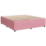 vidaXL Box spring postelja z vzmetnico roza 180x200 cm žamet | Shoptok.si