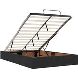  Otomanski okvir kreveta s madracem crni 120x200cm od tkanine | shoptok.hr