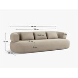 Micadoni Temno modra sedežna garnitura iz tkanine bouclé 226 cm Jenny – | Shoptok.si