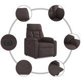  Električni naslanjač temno rjavo blago | Shoptok.si