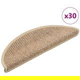 vidaXL samolepilne preproge za stopnice sisal 30 kosov 56x17x3cm pesek | Shoptok.si
