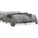 Okvir za krevet smeđi hrast 150x200cm konstruirano drvo i metal | shoptok.hr