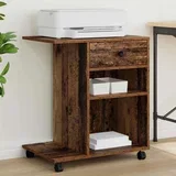 Držač za printer Staro drvo 60 x 40 x 68.5 cm Konstruirano drvo