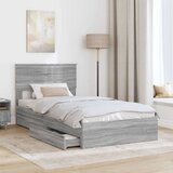  Postelja s shranjevanjem z vzglavjem Siva Sonoma 100 x 200 cm, (5000106861) | Shoptok.si