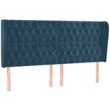  Uzglavlje s ušima tamnoplavo 183x23x118/128 cm baršunasto | shoptok.hr