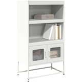 vidaXL Visoka deska Bela 68x39x123 cm Jeklo Cene