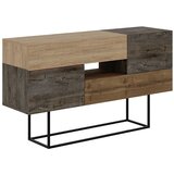 Marckeric Smeđa/u prirodnoj boji niska komoda u dekoru hrasta 145x82 cm Titan – Cijene