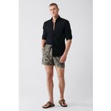 Avva Men's Khaki Quick Dry Printed Standard Size Swimwear Marine Shorts Cene