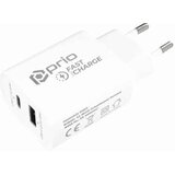 Prio Fast Charge zidni punjač 20W PD (USB C) + QC 3.0 (USB A) bijeli | shoptok.hr