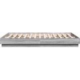  Okvir kreveta s LED svjetlima siva boja hrasta 150 x 200 cm | shoptok.hr