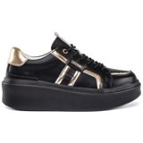 Shelvt Black leather platform sneakers | Eponuda.ba