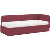  Kutni okvir kreveta Vinska crvena 80 x 200 cm tkanina | shoptok.hr