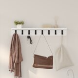 vidaXL Nadwyčajna obešalnik za plašče Bela 80 x 10.5 x 10.5 cm | Shoptok.si