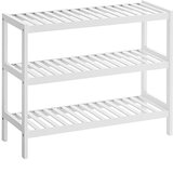 Songmics stojalo za čevlje iz bambusa, 3-nadstropna polica za shranjevanje, 70 x 26 x 55 cm (š x g x v), idealno za predsobo, kopalnico, dnevno sobo in hodnik, bela LBS13W, (21313525) Cene