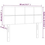  LED uzglavlje tamnozeleno 80 x 5 x 78/88 cm baršunasto | shoptok.hr
